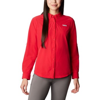 Columbia Overhemd Dames, Coral Point Long Sleeve Woven Rood, 36MFAITCH
